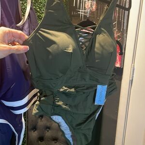 NWT Olive green Bikini 16 Plus